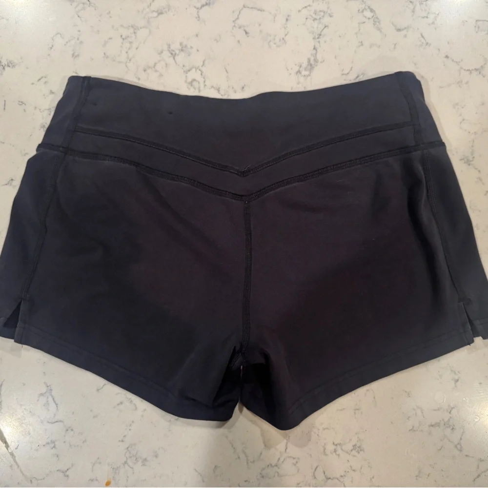 Nike Women's Black Dry Fit Athletic Shorts with Swoosh - Picture 3 of 3